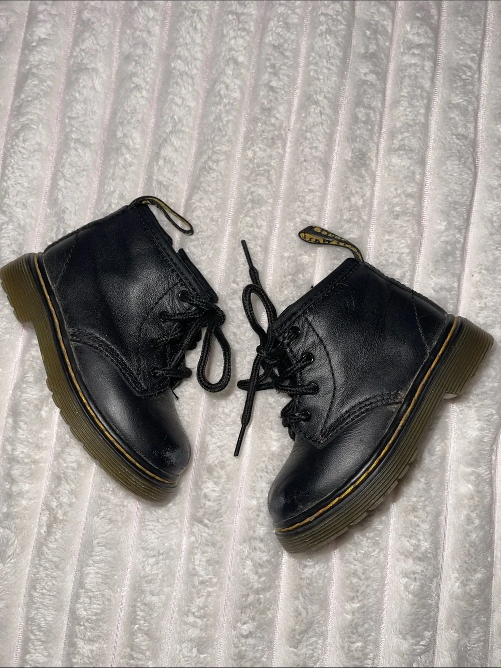 Dr. Martens 1460 Toddler Black Leather Lace-Up Boots | Size 6
